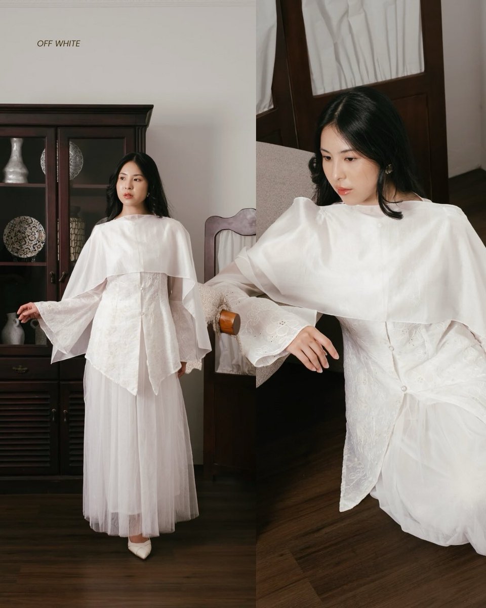 Alina shawl (selendang)
📌s.shopee.co.id/15LeRTkzi
Rok tutu  
📌s.shopee.co.id/9zshYqeMsK

Definisi effortlessly pretty, ya baju ini 🫶🏻
Adanya shawl di pundak instanly ngerubah look jadi sangat elegan!