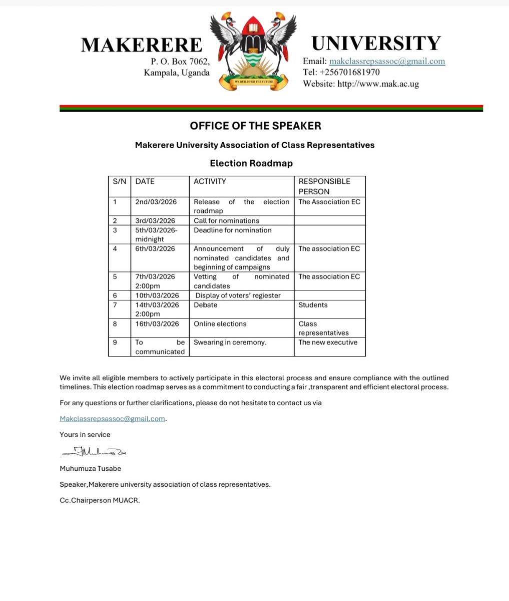 MAK Association Of Class Representatives tweet media