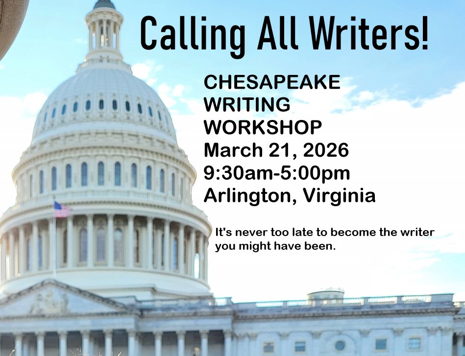 DCSpotlight's tweet photo. Calling All Writers!!  The Chesapeake Writing Workshop is happening on March 21st in the Washington, DC metro area.   

It's time to invest in writing that memoir, novel, or children's book you always wanted to write.

SIGN UP TODAY! 
https://t.co/5O24gji8EB 

#writingcommunity https://t.co/hw0hj7mAPz