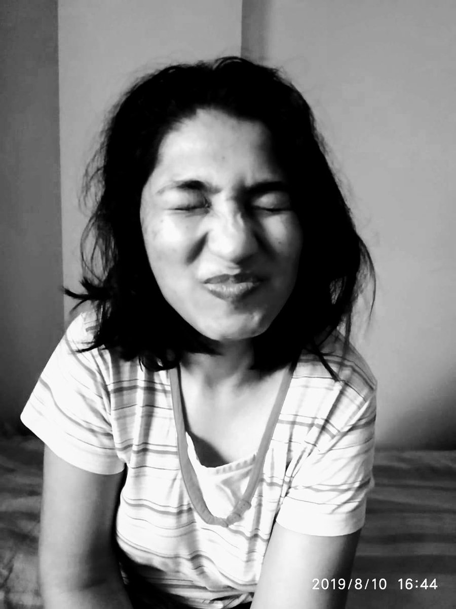 KBeesam's tweet photo. That's me closing my eyes to all the negativity and trying to smile while living with Cerebral Palsy. I'm grateful for the abilities God preserved in me, which help me experience life in the best way. https://t.co/dMYHrnlh2u