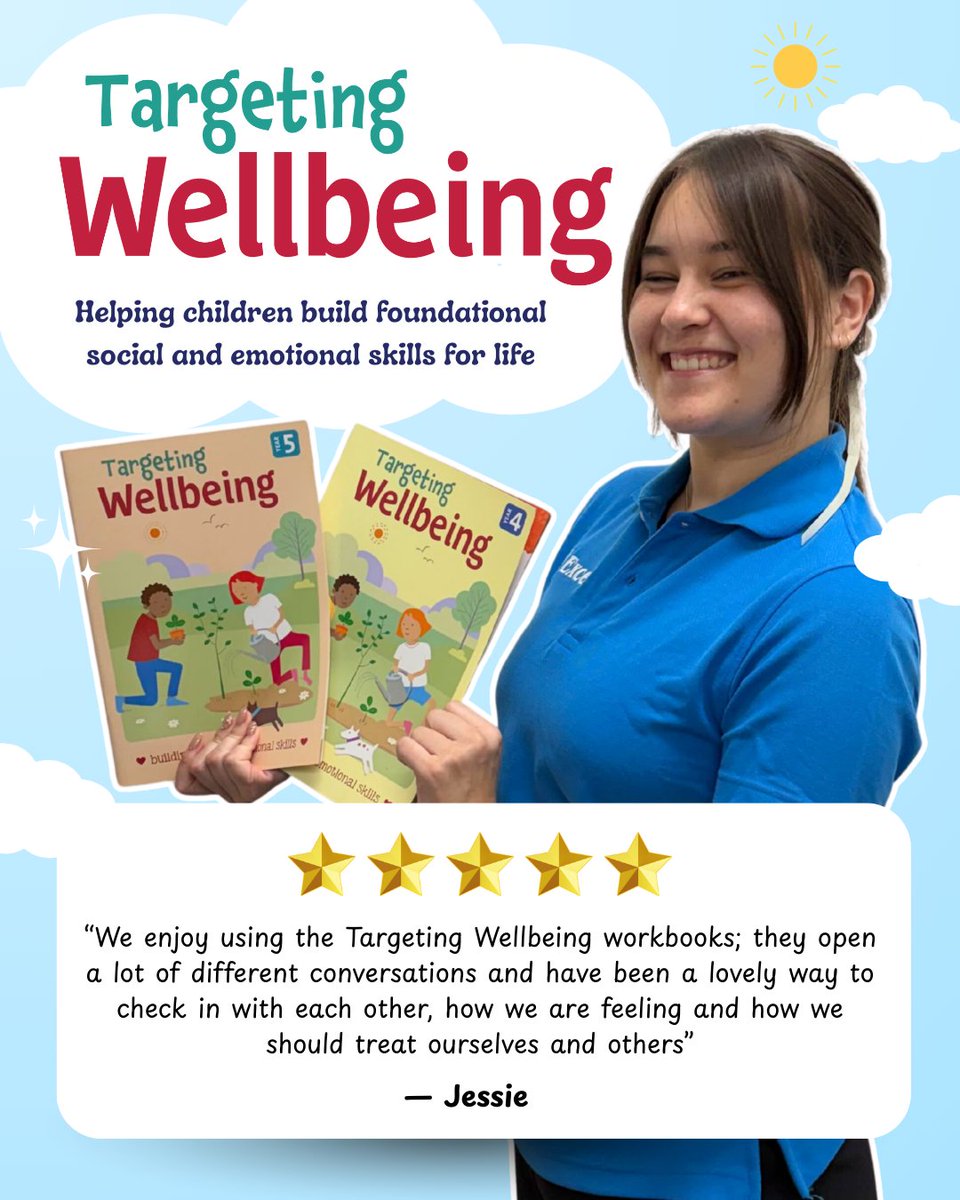 PressPascal's tweet photo. Why families love Targeting Wellbeing:

✅ Age-Appropriate: Tailored for every primary stage.
✅ Essential Skills: Focuses on empathy, self-care, and big feelings.
✅ Easy Connection: Perfect for home or classroom check-ins.

#TargetingWellbeing #PascalPress #Wellbeing https://t.co/34HEywN937
