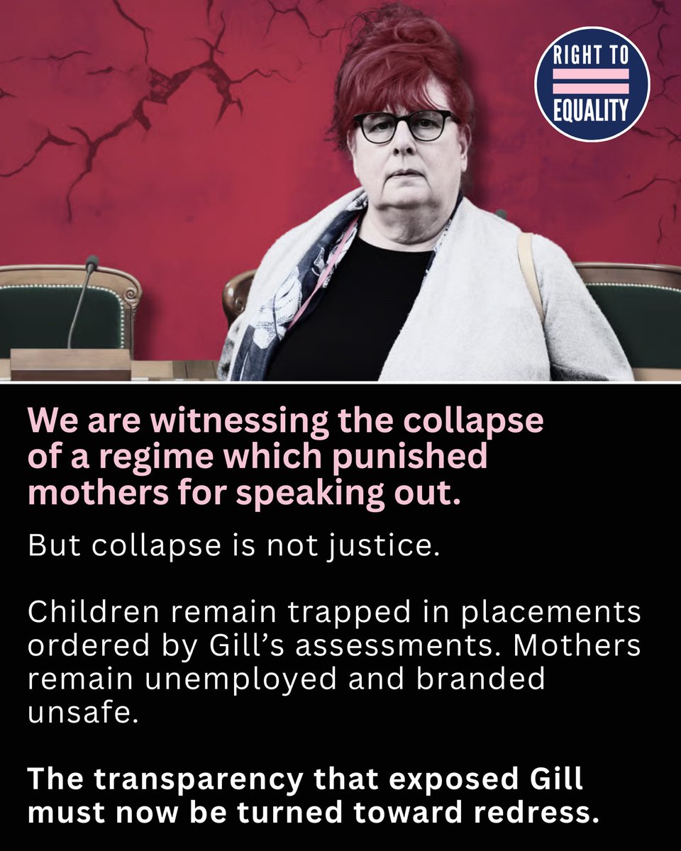 Right2Equality's tweet photo. (4/5) As judges now recognise the mistaken foundations of her approach, we must ask: how was this allowed to happen? And more urgently, what about the children still separated from mothers they love, forced into reprogramming therapy, and denied their voices? https://t.co/VJumOSVvjT