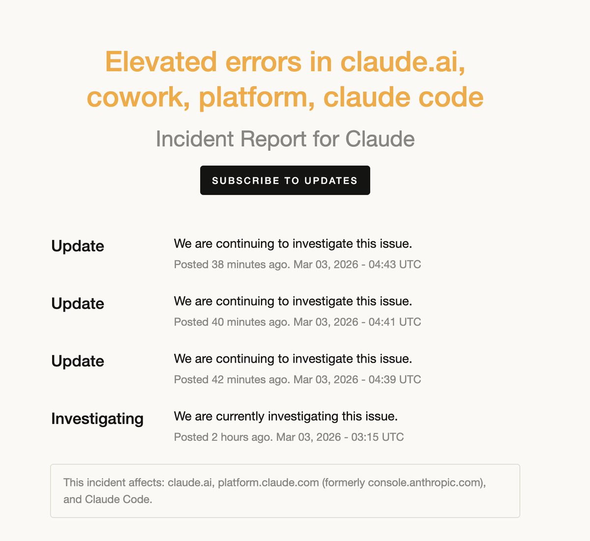 ChrisBrinkworth's tweet image. If you are asking 'Is Claude Down ? ',    
YES- Claude is down at this time of writing.  

You can subscribe to their updates here:  status.claude.com   

#Claude #ClaudeDown