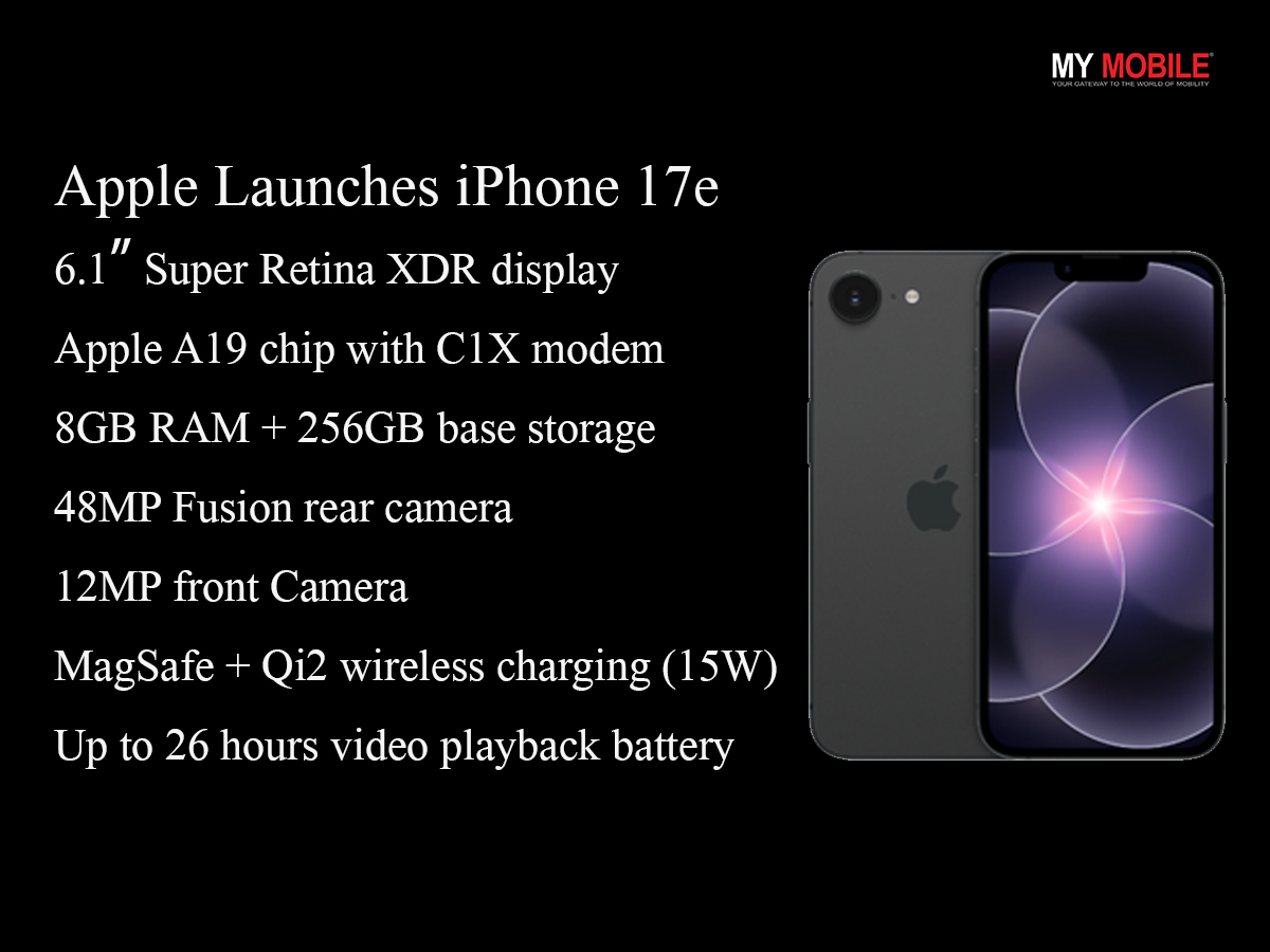 MyMobile_India's tweet image. Apple launches the iPhone 17e at ₹599 with 256GB storage, MagSafe support, and Soft Pink color!

#iPhone17e #AppleLaunch #TechNews #Smartphone

Read More: mymobileindia.com/apple-launches…