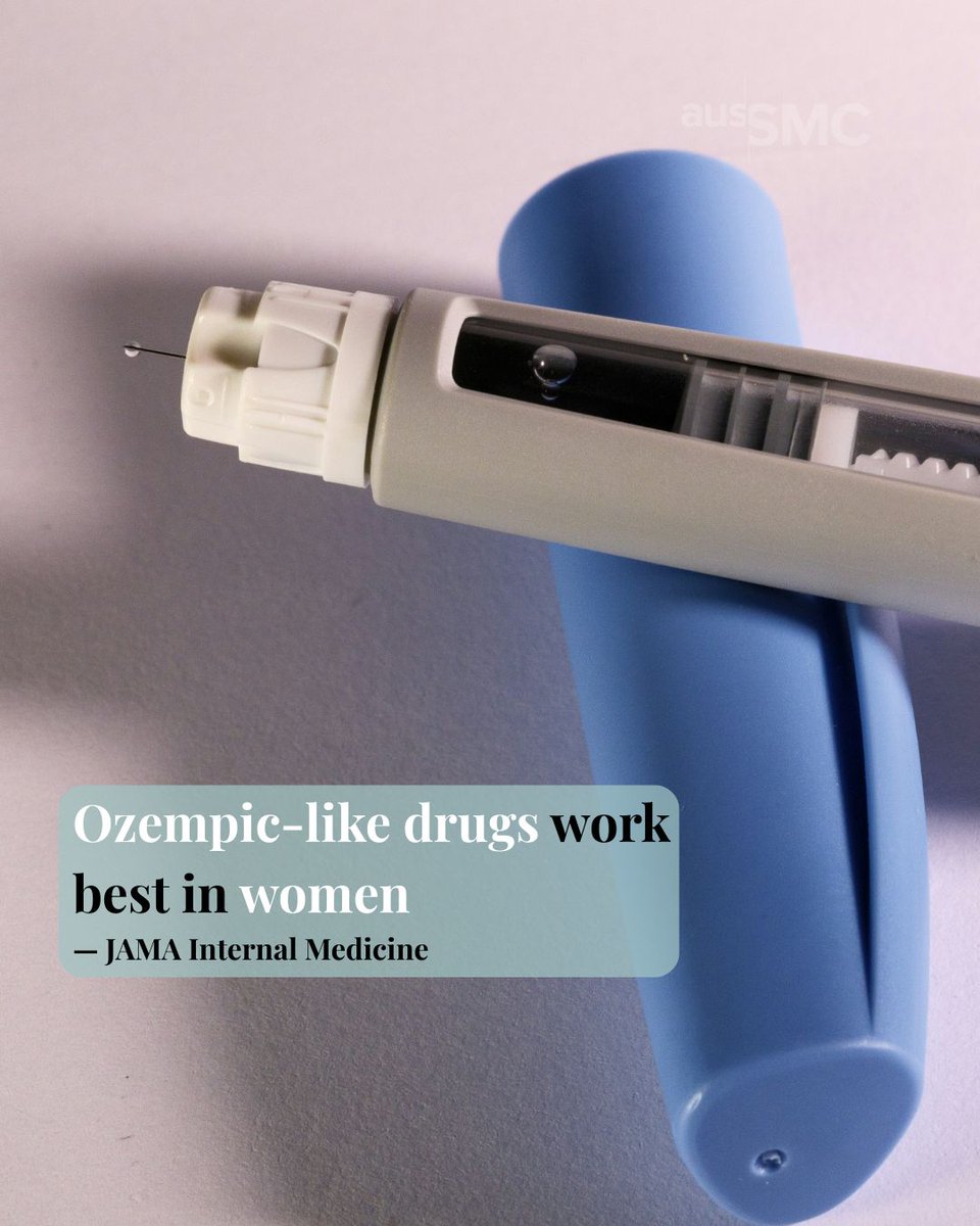 AusSMC's tweet image. 💉 An international team of researchers say #GLP-1 RAs  - the type of diabetes/weight loss drugs that include #Ozempic and #Wegovy - are more effective in women than men

scimex.org/newsfeed/ozemp…

#science #sciencenews #research #stem #facts #knowledge #sciencefacts #semaglutide