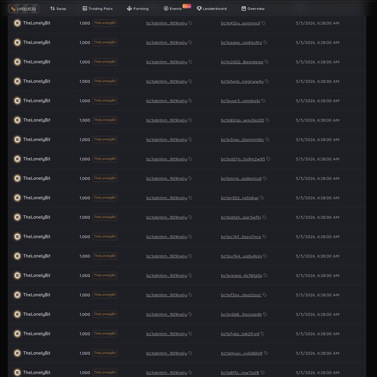Distributed within #InSwap DEX ! 

Find at : inswap.cc/swap/assets/ac…

Winners : 

bc1pwa66r0pdju0s7hg5yf5y8zfvetzdc2uhn349k29rjnwxc3njzt9sxd3avl
bc1q8ffqpgp0cw8yunqe03ryw2l3dkpjjtjnw7xsf8
bc1qmyujux2rr6c2v9ggq68nxdvvhrxahfvvlp80g9