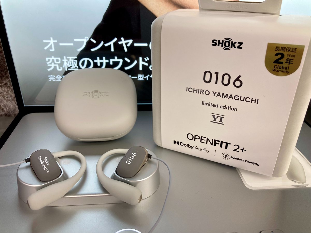 即購入⭕️Shokz OpenFit 2+ 山口一郎モデル 数量限定 レシート付き Shokz OpenFit 2+ 山口一郎モデルを、2026年3月3日より数量限定発売