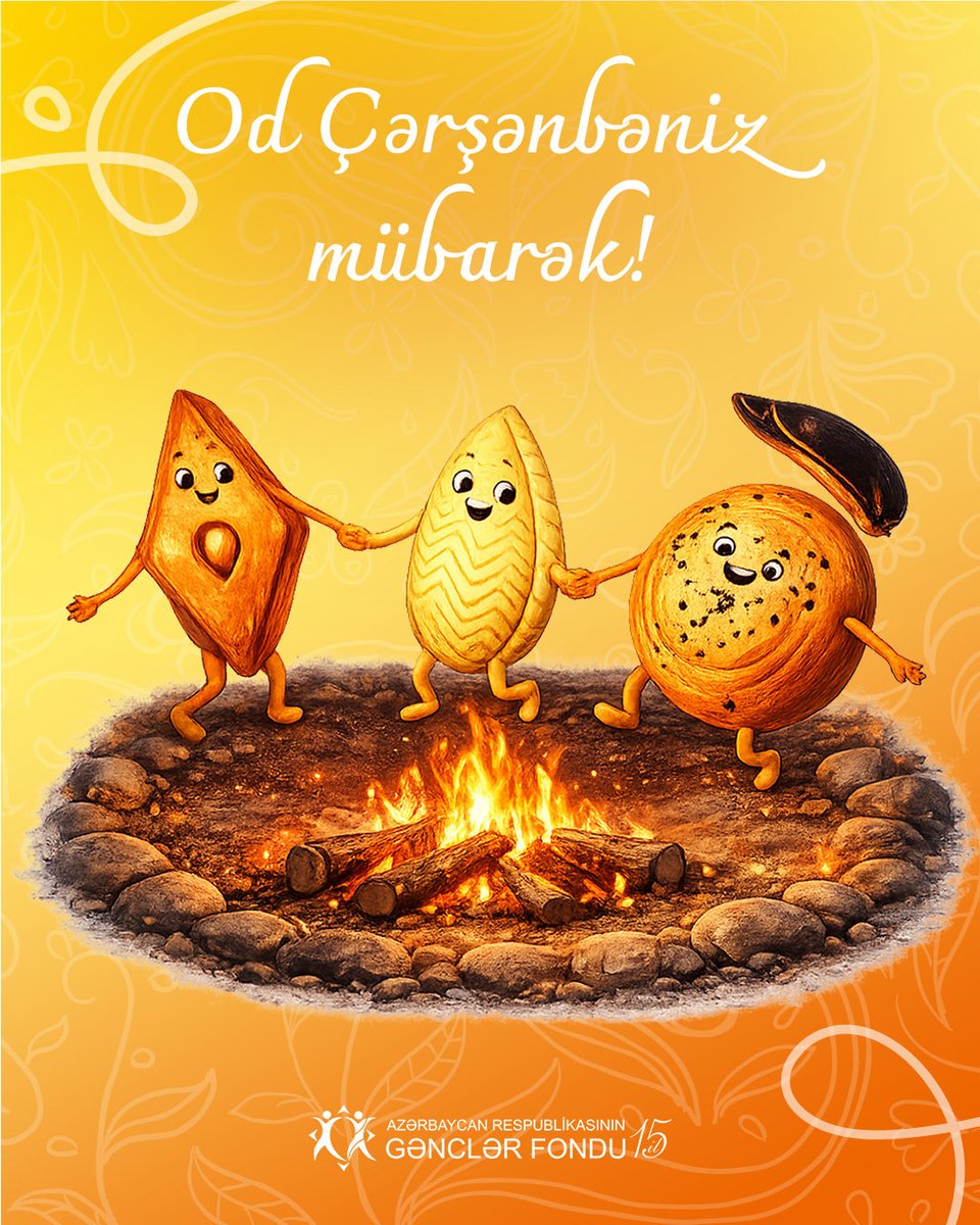 Youthfund_Az's tweet image. Yazın müjdəçilərindən olan ikinci çərşənbə axşamı - Od Çərşənbəniz mübarək!🔥

Alovun şəfəqi ocaqlarınıza istilik, qəlblərinizə işıq, həyatınıza isə yeni başlanğıclar gətirsin. 

#AzGF #OdÇərşənbəsi #Novruzbayramı