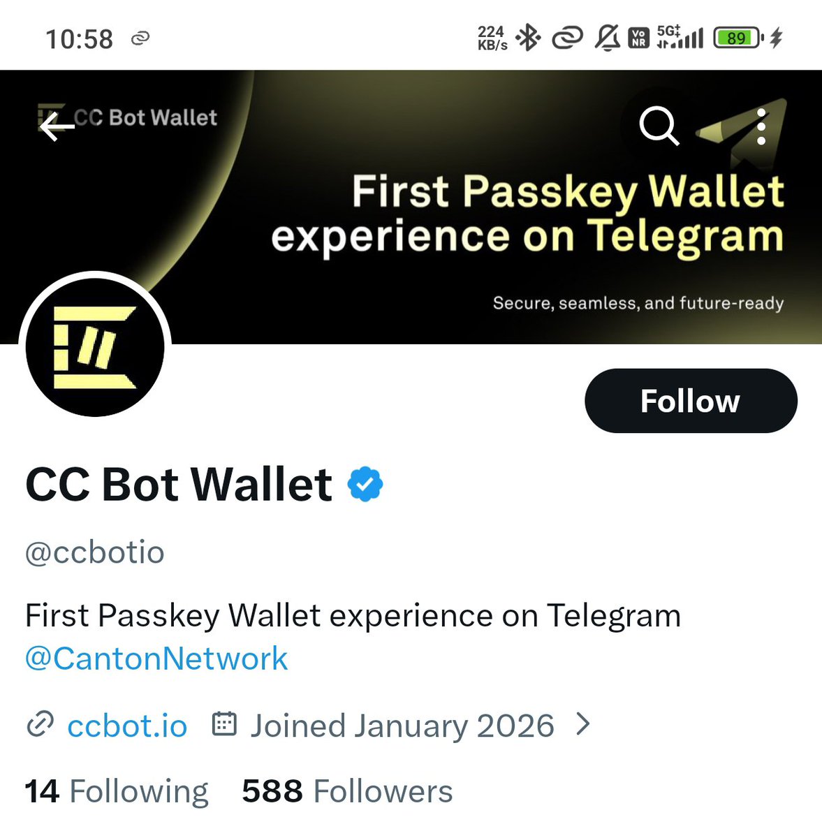 🚨 EARLY ALPHA ALERT 🚨

Canton ecosystem getting serious 👀

🔥 CC Bot Wallet Waitlist is LIVE!
(First Passkey Wallet on Telegram)

👉 Join Waitlist: ccbot.io/waitlist

ℹ️Just enter TG username + email ✅

Early users = early advantage 👀

Not financial advice. Just early