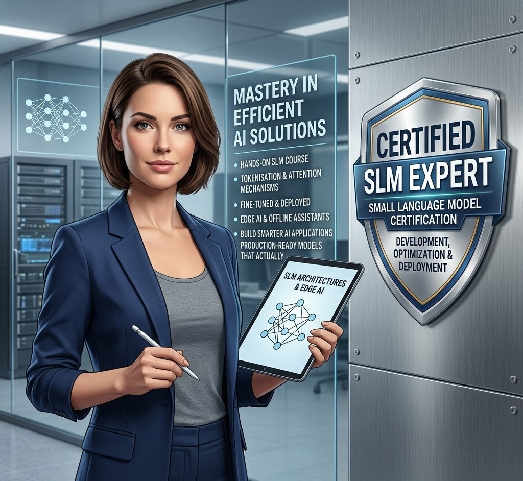 Bitnian_Bitnian's tweet photo. Become a Certified SLM Expert 🚀

Master how Small Language Models are built, trained, fine-tuned &amp; deployed for:
• Edge AI
• Privacy-first systems
• Offline AI assistants
#SLM #SmallLanguageModels #AI #MachineLearning #EdgeAI #AIEngineering #Bitnian https://t.co/wxJZaoS7Tv