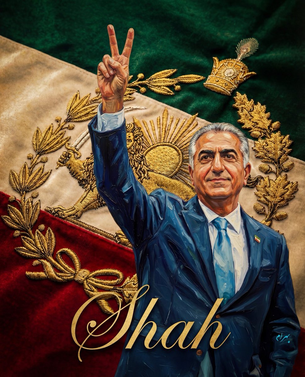 Verethragnan's tweet photo. فر پادشاهی از آن پهلوی است.
پادشاهی پهلوی بزرگترین حقی است که از ملت ایران دزدیده شده...

منتظر فرمان پادشاه باشید….

ایران را پس میگیریم.
شاه را به ایران برمیگردانیم.
جانم فدای ایران، جانم فدای پهلوی.

#جاويدشاه‌ ایران
#KingRezaPahlavi https://t.co/RNpszYMcmO