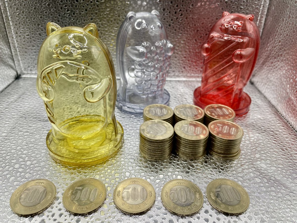 ROSS2939's tweet photo. コインバンカーの挑戦その７‼️
スシローだっこずし はまちネコ‼️🐈
500円玉65枚入りの489gで3匹とも
大差のない予想通りの結果でしたw
これでこのシリーズはコンプリート‼️
今は1匹ずつが限度だけどいずれは
3匹まとめて満杯にしたいな♪🪙🍣 https://t.co/nrh511asY7