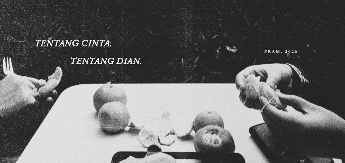 ͏
AKU tanah kerontang, dan ENGKAU tetes hujan. Atas gersang yang kau airi, terima kasih—akan kutukar sepanjang hayat mengupas miliaran kulit jeruk di beranda kita.
͏