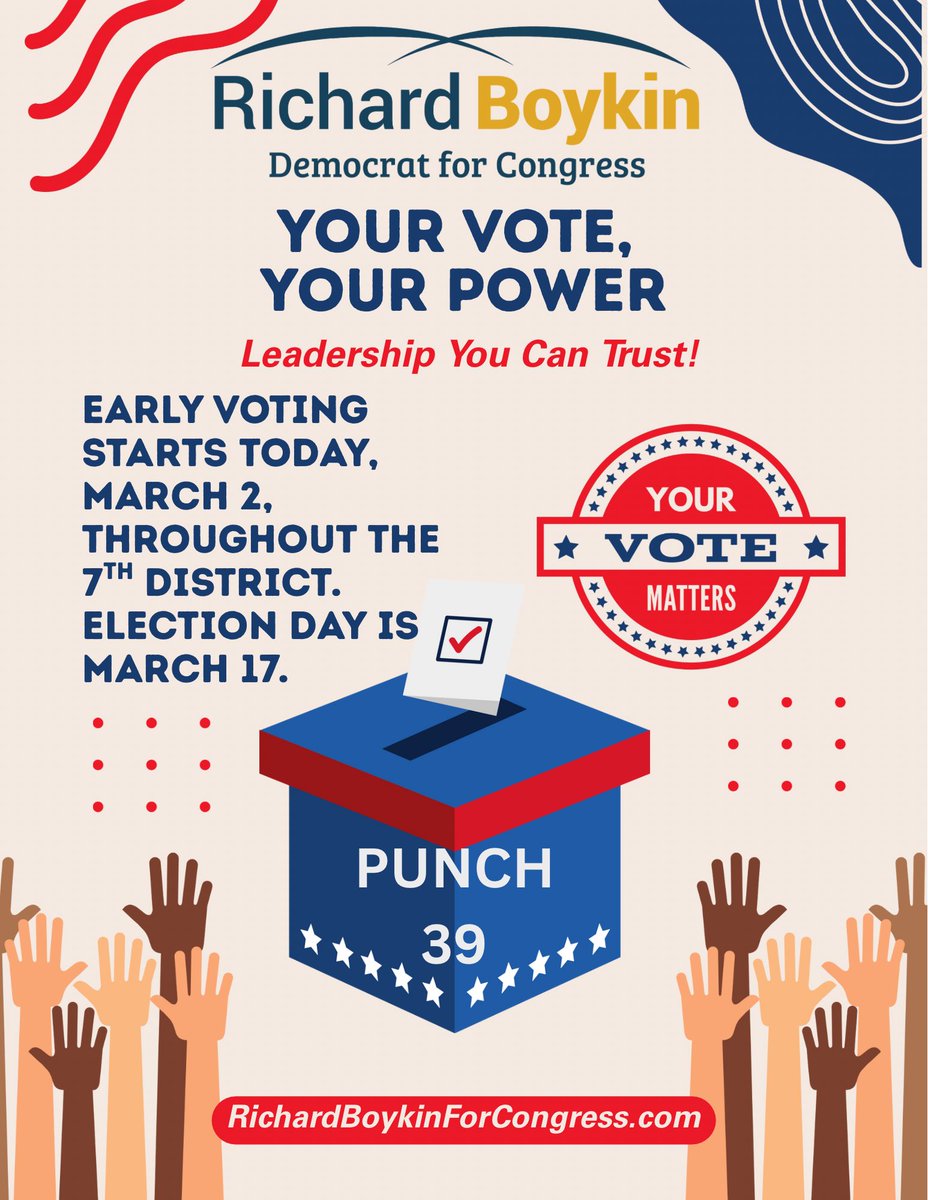 BoykinCongress's tweet photo. #earlyvoting #punch39 #il07 #uscongress https://t.co/1vgthtO28S