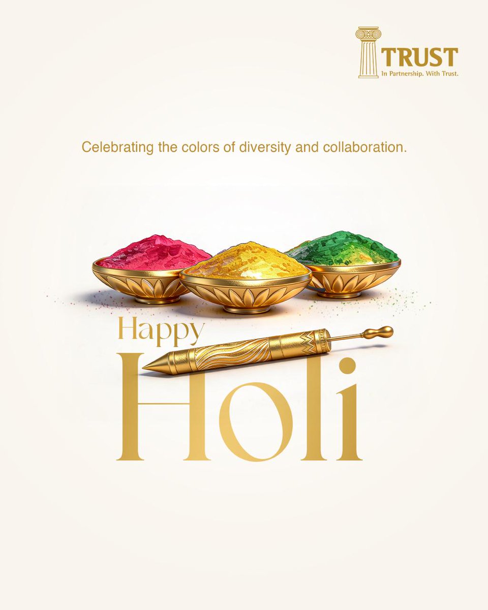 TRUSTGroupInd's tweet photo. This Holi, let’s celebrate the colors of teamwork, trust, and shared success.

Happy Holi from TRUST Group!

#TRUSTGroup https://t.co/ncBiUtkzw5