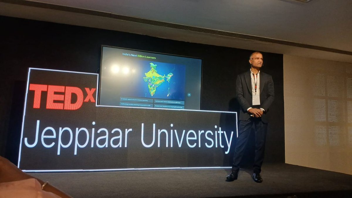 TCA Investor Suresh Kalpathi (CEO, <a href="/VerandaLearning/">Veranda Learning</a>) recently took the stage at TEDx hosted by Jeppiaar University, sharing powerful insights through his talk - “The Infinite Classroom: Reimagining Learning Beyond Boundaries.”

#ThoughtLeadership #TCAInvestor