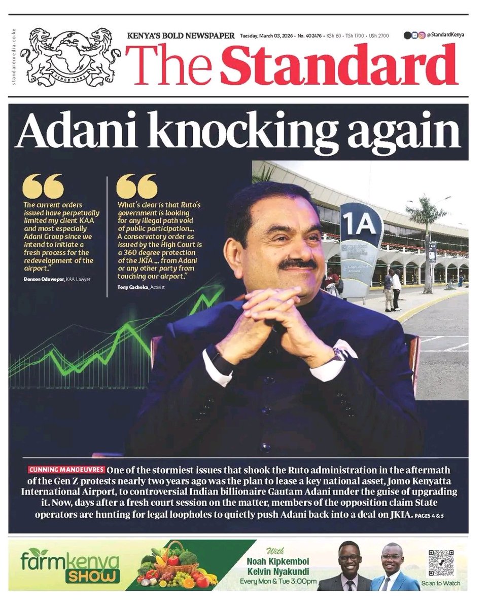 TheCitizensMic's tweet photo. ' Today's Newspapers, 3rd. March. 2026 '
Khanamei | TelAviv | #WordWar3 | matiangj | Iran | KWS Going Places | Trump | Tubonge Tuesday https://t.co/8RbB48ND4X