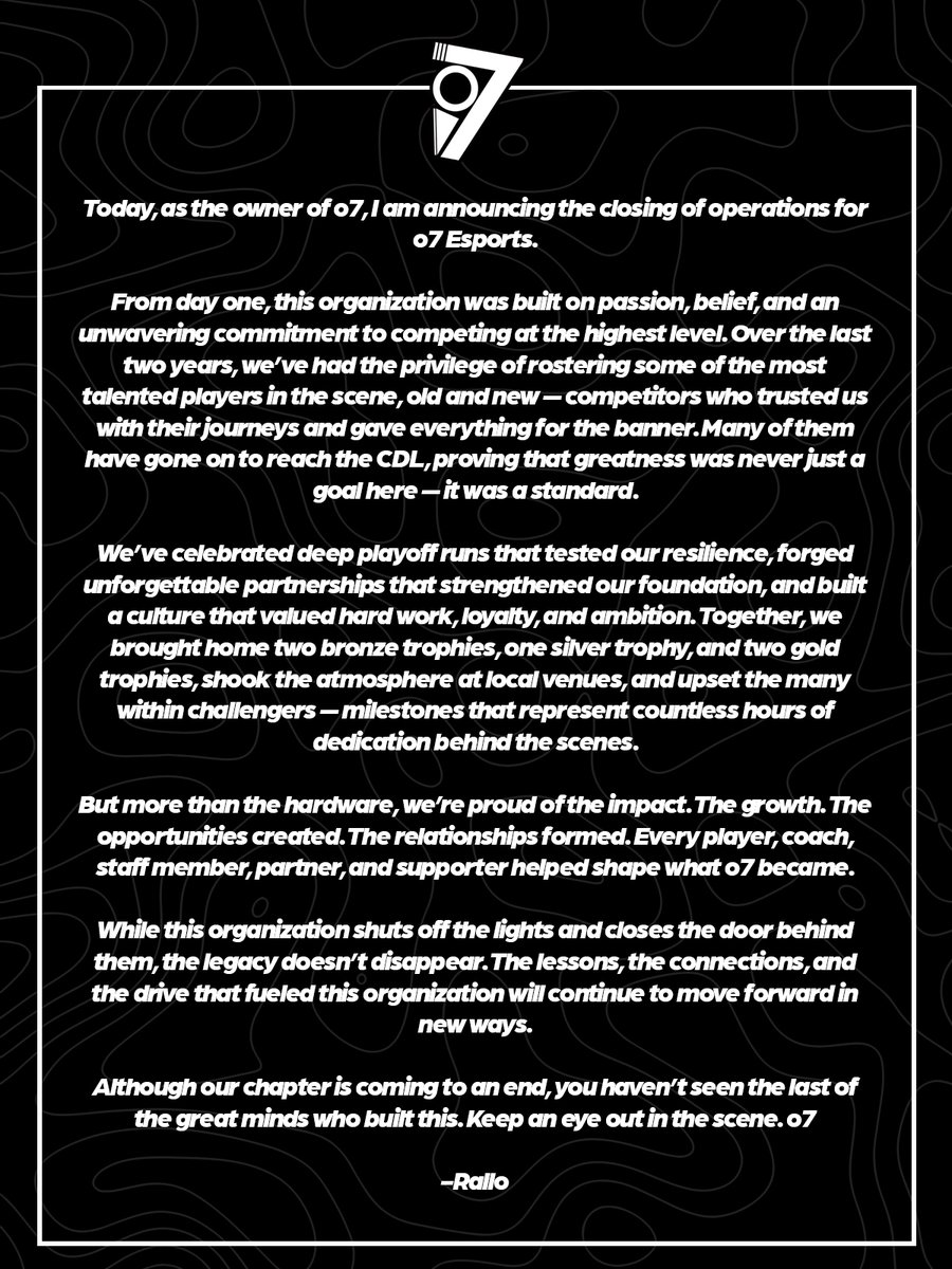 o7 Esports tweet media