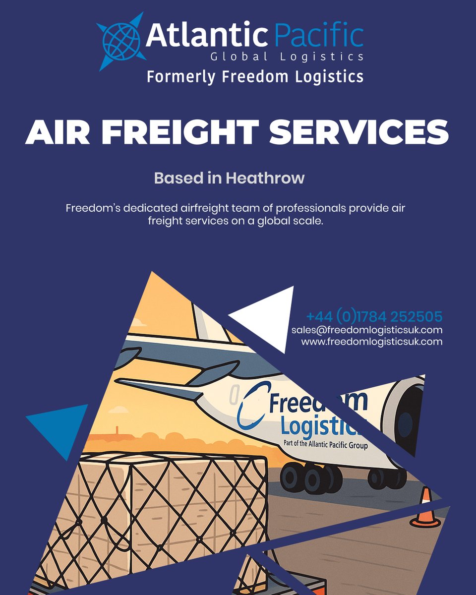 Freedom's business activities have now been transferred to Atlantic Pacific Global Logistics - providing air freight solutions for over 25 years.
freedomlogisticsuk.com
#airfreight #logistics #FreedomLogistics #AtlanticPacific