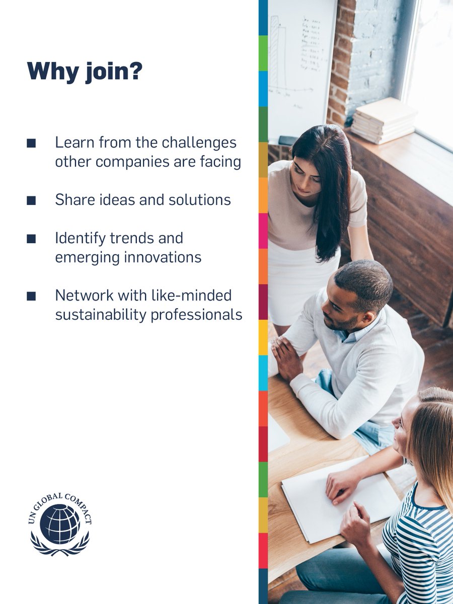globalcompact's tweet photo. π Registrations are now open for the 2026 #PeerLearningGroups!
Peer Learning Groups at the @globalcompact create a confidential and collaborative environment for companies to share their best practices and challenges on critical sustainability issues with like-minded professionals while gaining access to industry experts and unique networking opportunities.
π Learn more & apply: https://t.co/eRneUBd3Wg