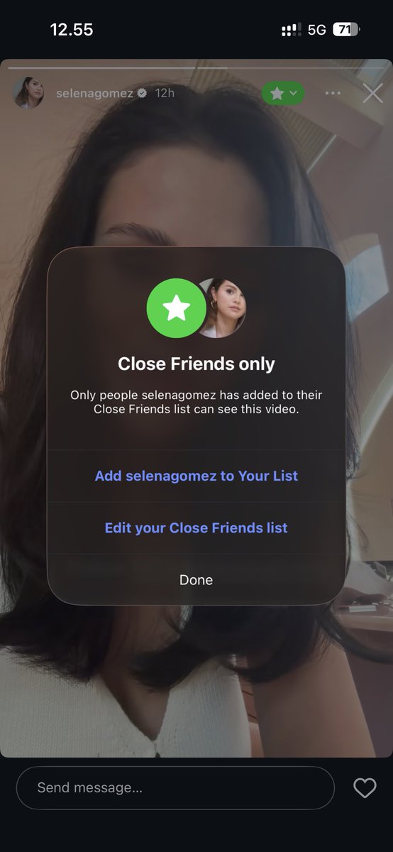 Ini beneran? Masuk close friends Selena Gomez haha. 

Are we all on Selena Gomez’ “close friends” ?