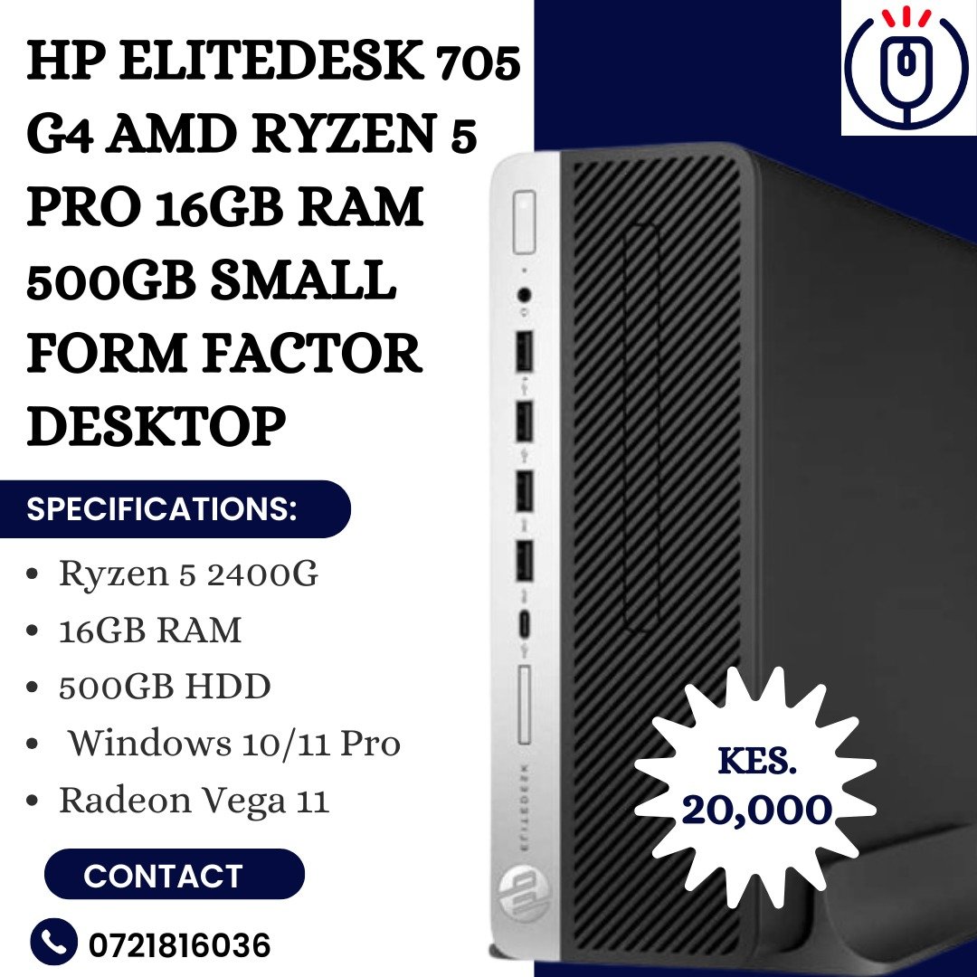 Isaac_Otwoma's tweet photo. 💻 Power meets compact! The HP Elitedesk 705 G4 with Ryzen 5 PRO, 16GB RAM & 500GB SSD is perfect for productivity & everyday use.

👉 Buy here: https://t.co/Csjj8PWm5H

#HP #Elitedesk #DesktopPC #TechDeals #WorkFromHome #UrbanGadgetsKE

🚀 Small size, BIG performance! #TechSale #HPPower