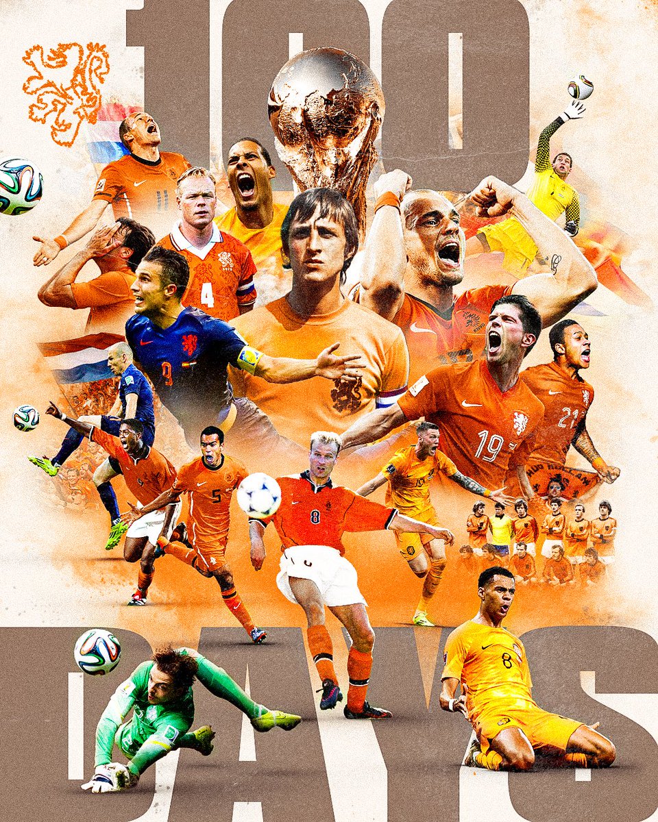 𝟏𝟎𝟎 𝐃𝐀𝐘𝐒 until the #FIFAWorldCup! 🌎🦁

#NothingLikeOranje