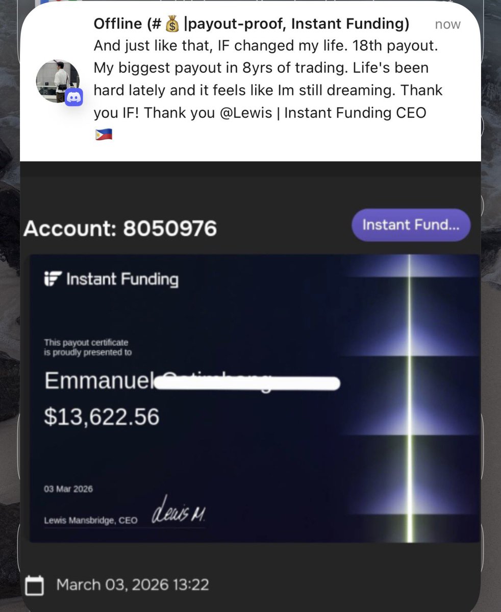 Lewis | Instant Funding CEO tweet media