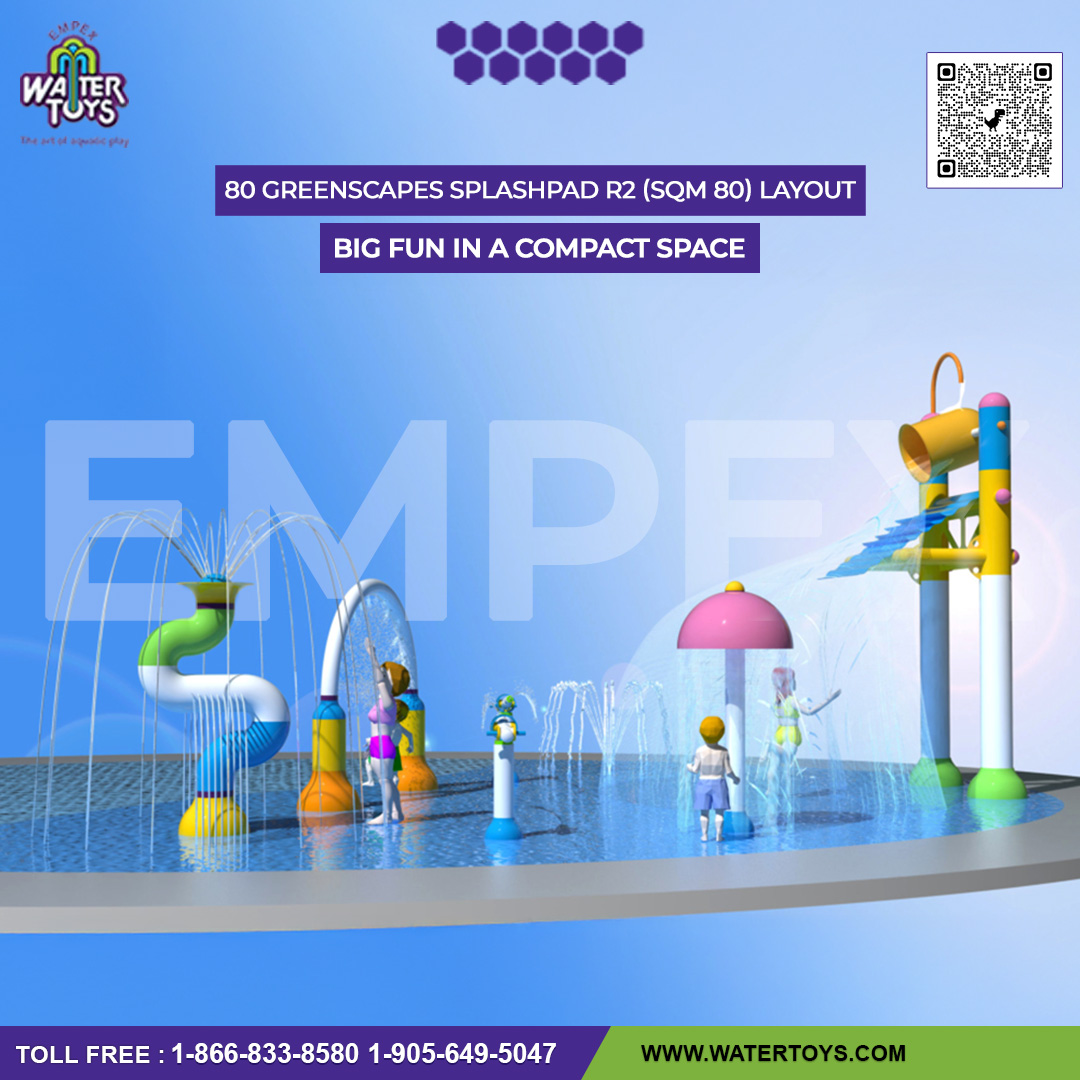 empexwatertoys's tweet image. The 80 Greenscapes Splashpad R2 Layout is thoughtfully designed to maximize play value within 80 square meters. 

View Our Range at watertoys.com

#EmpexWatertoys #WaterToys #3DRenderings #ContactUs #WaterParkEquipmentSuppliers