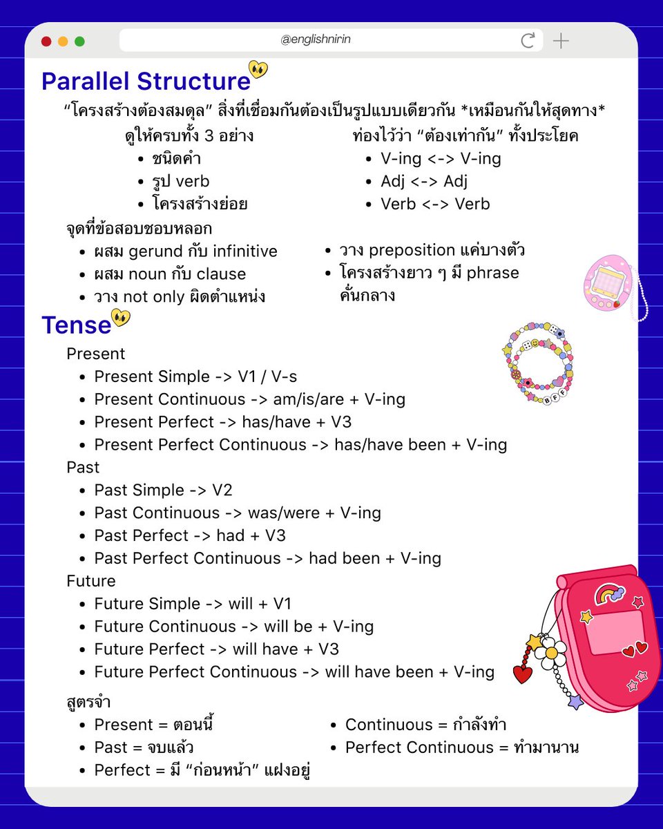 englishnirin's tweet photo. 🍦🍓เติม Grammar เข้าคลังกันอีกซักรอบ
สอบ A-Level Eng ปีนี้ต้องไม่พลาด💖✨
.
🪶 ติว TGAT ENG & A-Level ENG อัพคะเเนน 80-90+
อัพคะแนนปัง ๆ กับพี่หมอนิริน : @englishnirin
.
🪶 ติวฟรีใน Youtube พี่หมอนิริน ข้อสอบเก่า ปูพื้นฐาน
สอน Vocab เสิร์ช “English Nirin” ได้เลย
.
#DEK69 #TCAS69 #ALEVEL69 #ALEVEL #ALEVELENG