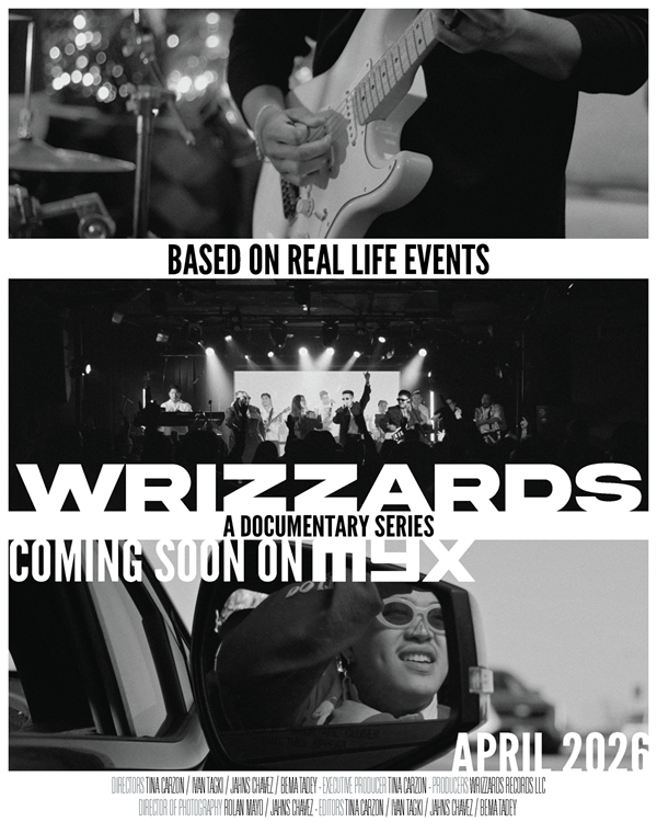 ABSCBNpr's tweet photo. .@myxglobal zeroes in on the journey of four Filipino American independent music artists in the new weekly documentary series “WRIZZARDS: Underground Uprising,” premiering on April 18 (Saturday), 7pm.  

Read: https://t.co/tkSDoH8GjO https://t.co/0LluHDtEs1