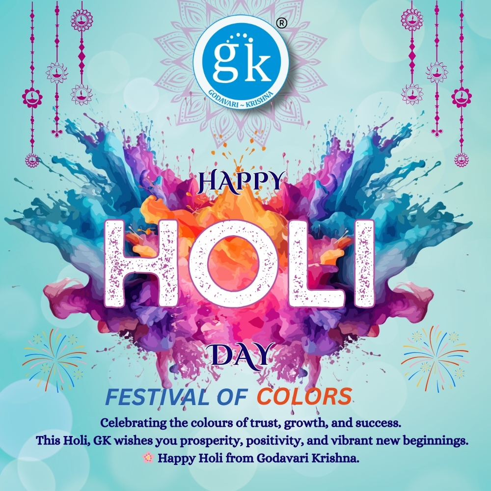GodavariCo's tweet photo. Splash into Holi 2026 with colors of joy! 🎨🌈
Wishing you a bright and cheerful Happy Holi!
May this Festival of Colors fill your life with happiness, love &amp; success. 💛
#Holi2026 #HappyHoli #FestivalOfColors #HoliVibes #IndianFestivals https://t.co/eQot0sjgcb