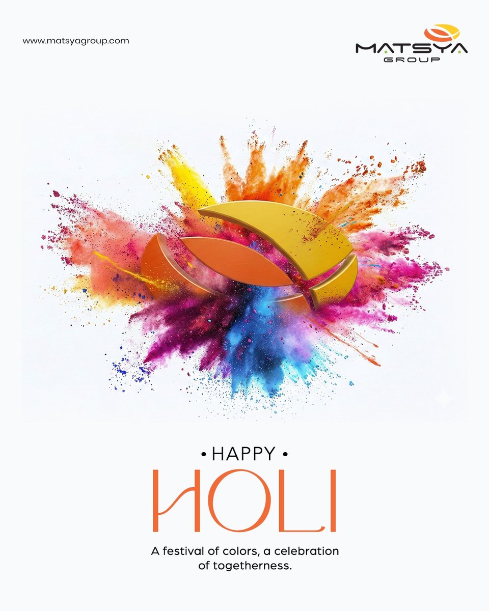 MatsyaGroup's tweet photo. A festival of colours, a true celebration of togetherness. Where every splash spreads joy, every smile reflects happiness, and every moment turns into a beautiful memory. 

#HappyHoli #holi #Holi2026 #festivalofcolors #matsyagroup #kurnoolcity https://t.co/mOBvSWdIxX