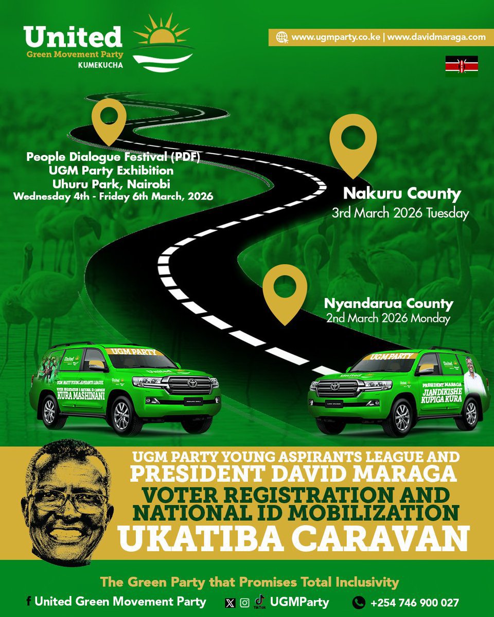 The People’s Dialogue Festival under the UGM Party is coming to Uhuru Park for a bold, people-centered conversation and this time we cannot afford to get it wrong for too long decisions about our lives have been made without us while families struggle, youth remain jobless and