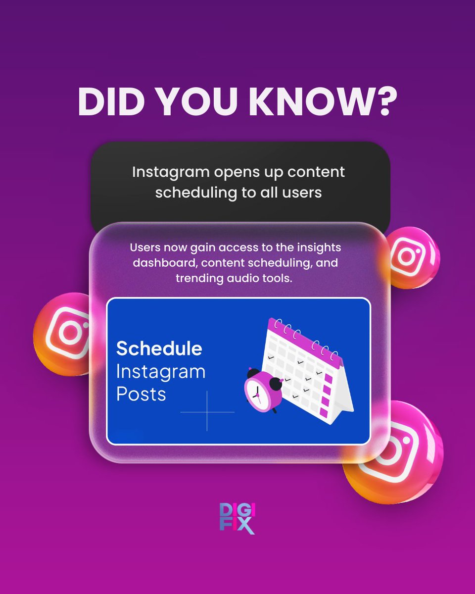 digifixaus's tweet image. Good news for creators 🚀
Instagram scheduling is now open to everyone 📲

#InstagramNews #CreatorTools #InstagramCreators #SocialMediaUpdate
#DigitalMarketing #SocialMediaMarketing #ContentMarketing #MarketingStrategy #BrandBuilding #OnlineMarketing #MarketingLife #MarketingTips