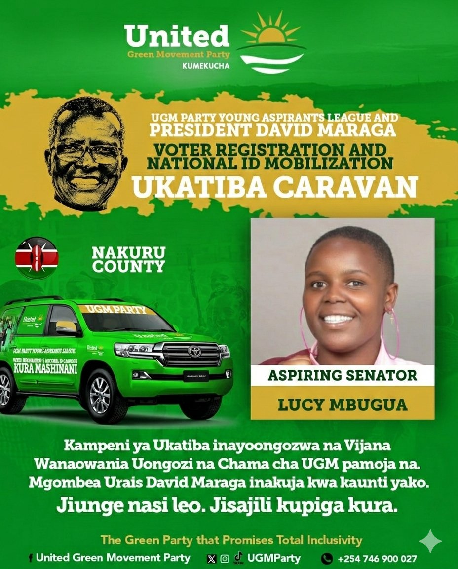 Honored to host former Chief Justice David Maraga in Nakuru County for voters registration and ID mobilisation. Leadership rooted in integrity and justice is what our county deserves. 
#RegisterToVote #YourVoteYourVoice