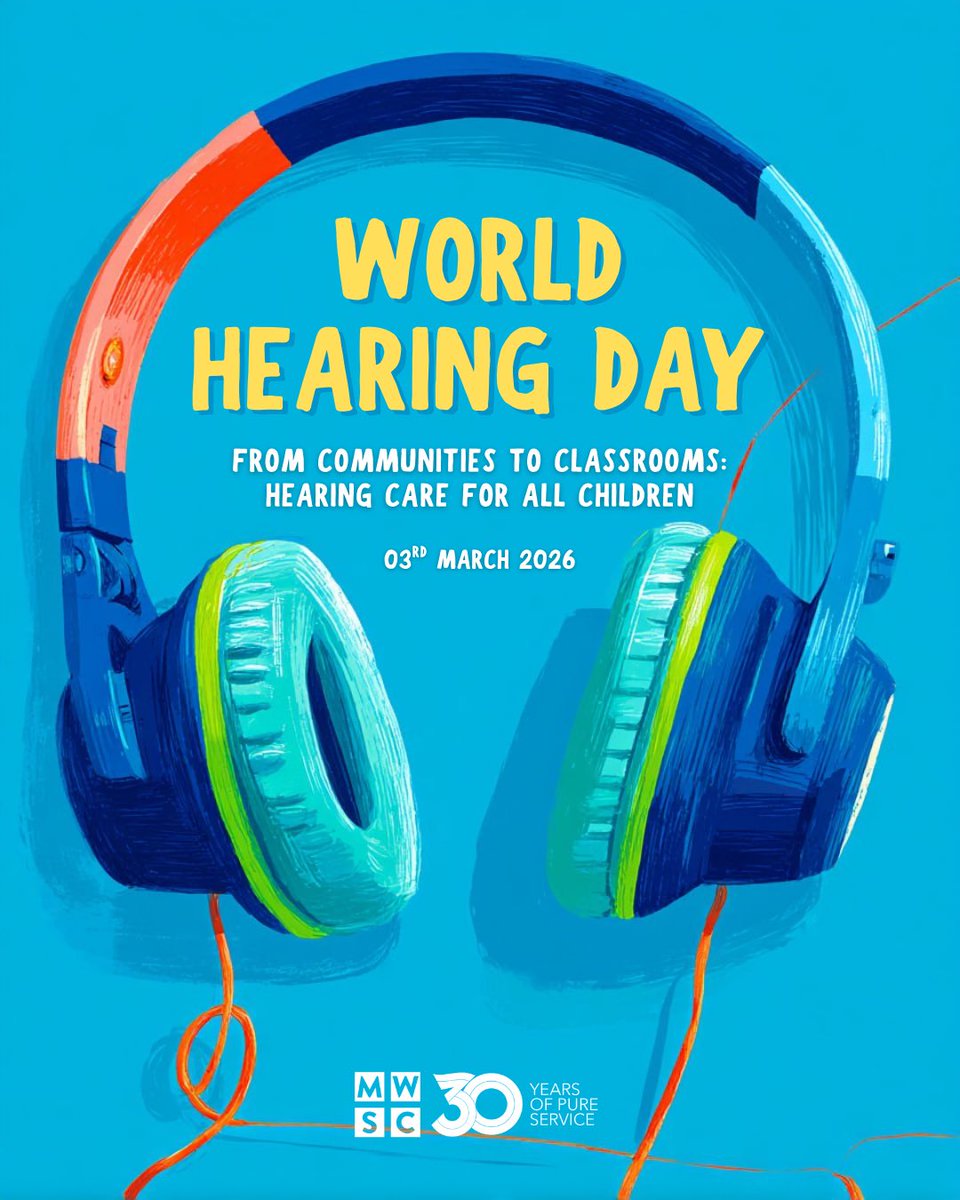 MWSC_Official's tweet photo. Hearing care is essential for every child’s learning and development. Early detection and timely support can make a lifelong difference.
Let’s raise awareness and support hearing health for all.
#WorldHearingDay2026 https://t.co/1wiqMWeLOZ
