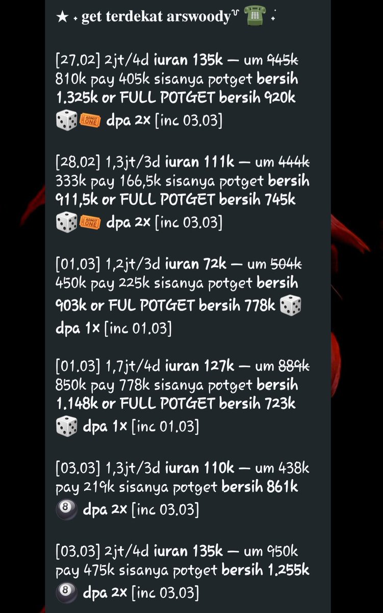 ★ ˖ ࣪ arswoody꒷ ☎️ ˖࣪ ⸂ — open arisan, mt after dm tweet media