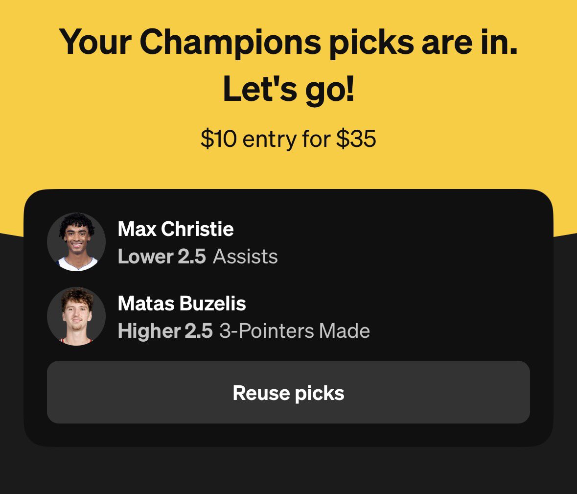 Late night 2-man on #UnderdogFantasy 💤

YOU might sleep, but the sportsbooks do not 🤷‍♂️

Link to tail: play.underdogfantasy.com/es-mBoB7Rv5WW

Found using: upside.tools/?via=gavin