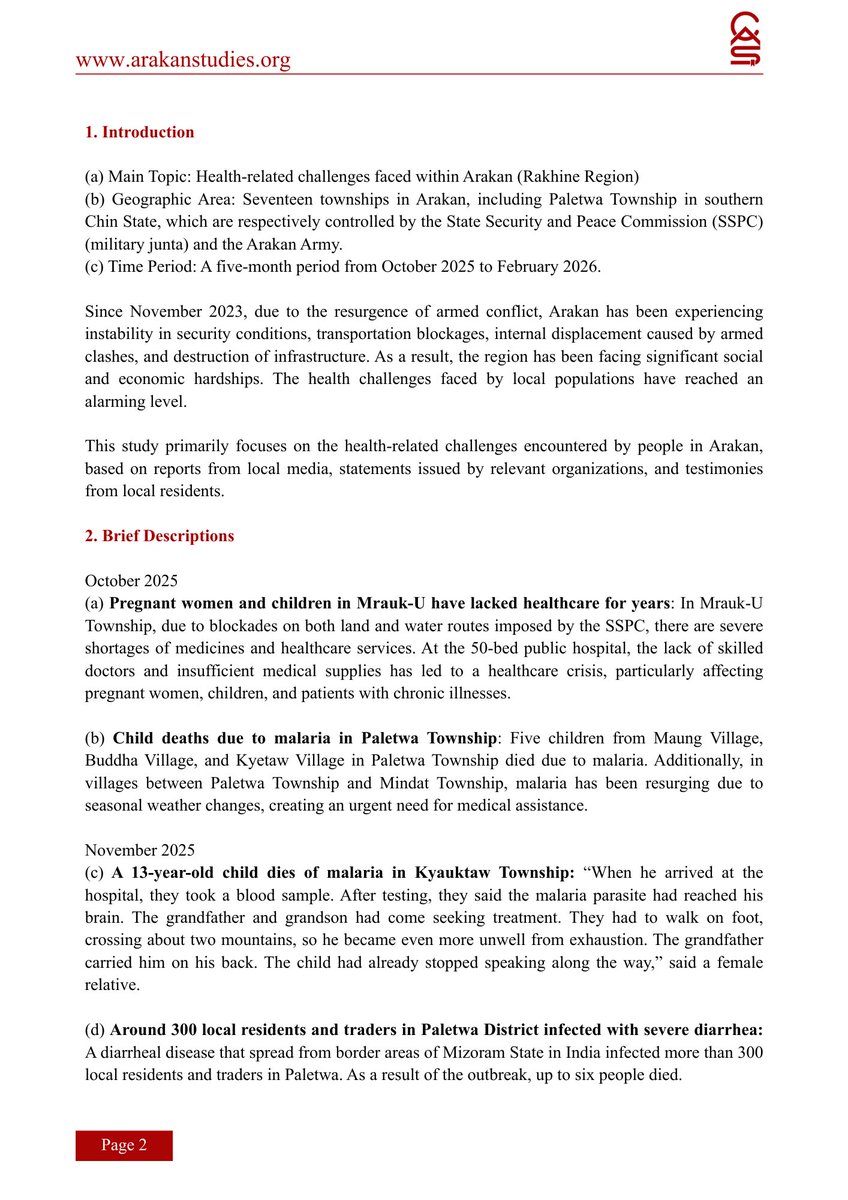 Center for Arakan Studies tweet media