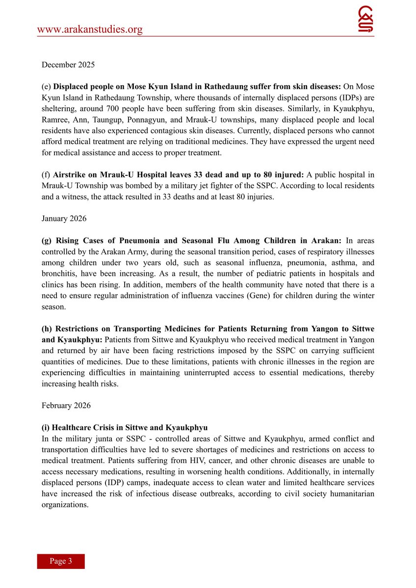 Center for Arakan Studies tweet media