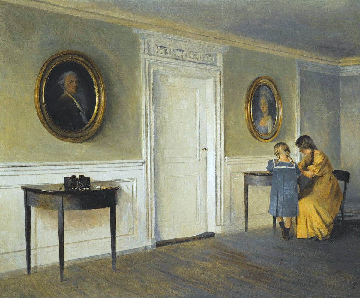 📖 Wahrlich, ich sage euch: Wenn ihr nicht umkehrt und werdet wie die Kinder, so werdet ihr nicht ins Himmelreich kommen.
Matthäus 18:3

Peter Ilsted (1861 Sakskøbing－1933 Kopenhagen)
Die Künstlertöchter in Liselund (o. D.) Öl/Lwd. 56.3×68 cm Sotheby's, London
