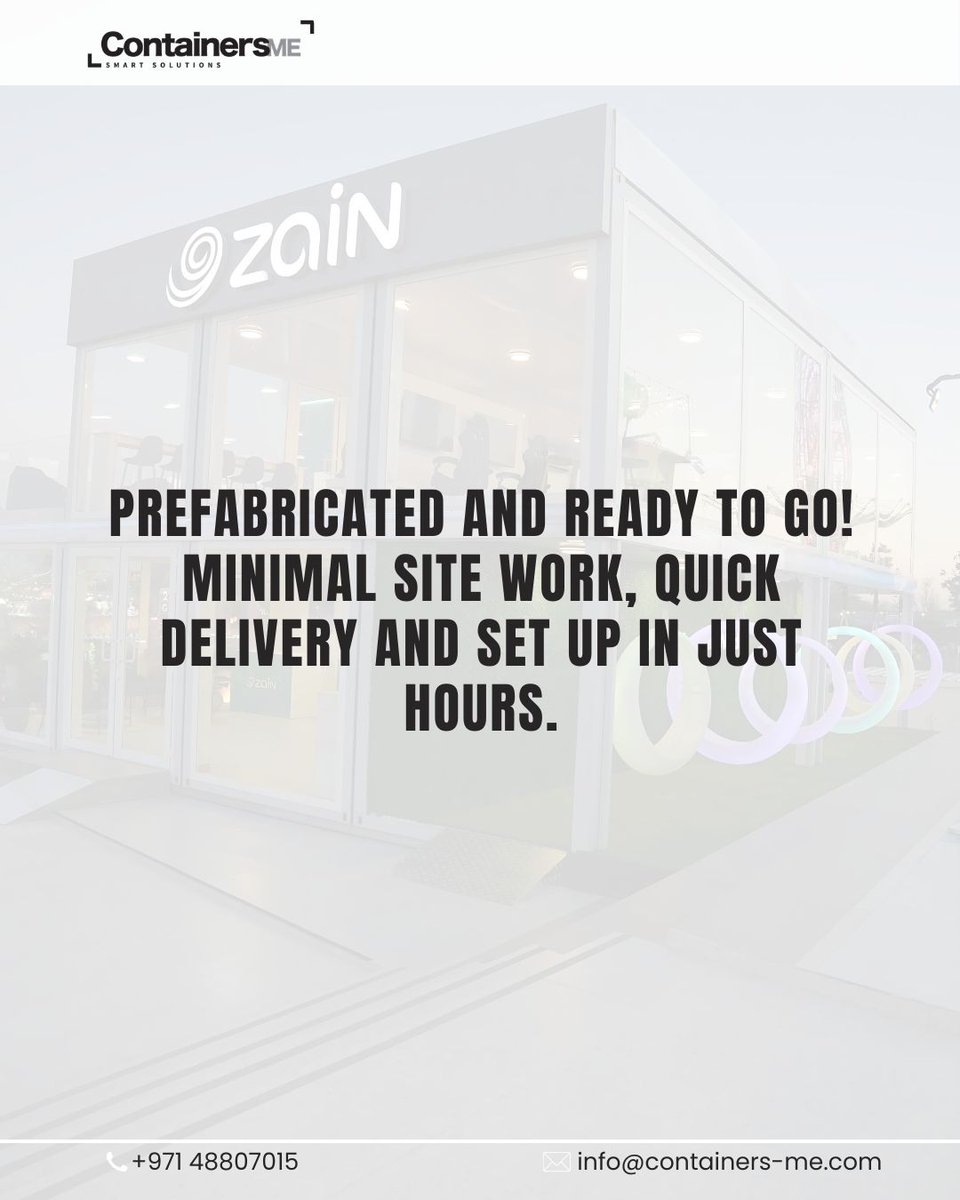 Containers_me's tweet image. How easy is it to install a modular mobile container? 🤔

 Delivered, placed, and ready to use within hours — no construction needed! ⚡

 #modularcontainers #dubai #mobilecontainers #constructionuae #portableoffice #modularbuildings