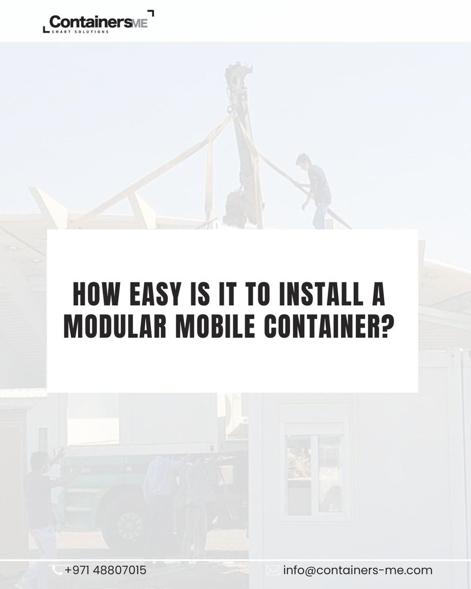 Containers_me's tweet image. How easy is it to install a modular mobile container? 🤔

 Delivered, placed, and ready to use within hours — no construction needed! ⚡

 #modularcontainers #dubai #mobilecontainers #constructionuae #portableoffice #modularbuildings