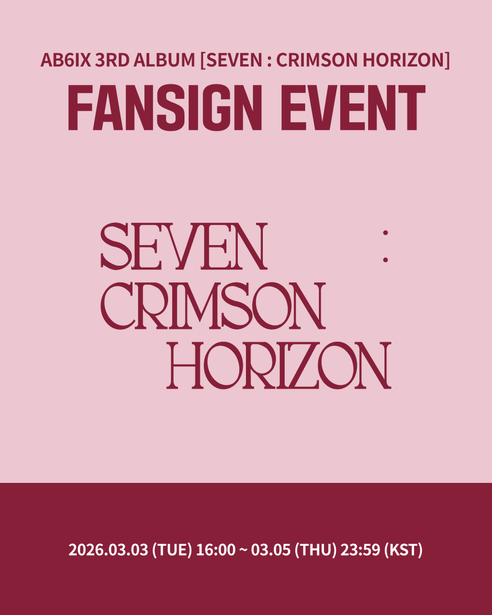 📢【 AB6IX 】 AB6IX - 3RD ALBUM [SEVEN : CRIMSON HORIZON