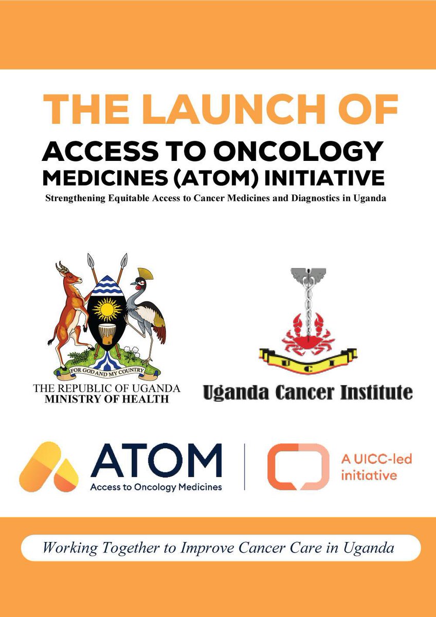 accruganda's tweet photo. We’re proud to announce the launch of the Access to Oncology Medicines (ATOM) Coalition Initiative in Uganda.
Led globally by @uicc ATOM brings together government, civil society &amp; private sector partners. ACCR convened key stakeholders @MinofHealthUG @UgandaCancerIns @WHOUganda https://t.co/VxjSzp5PIU