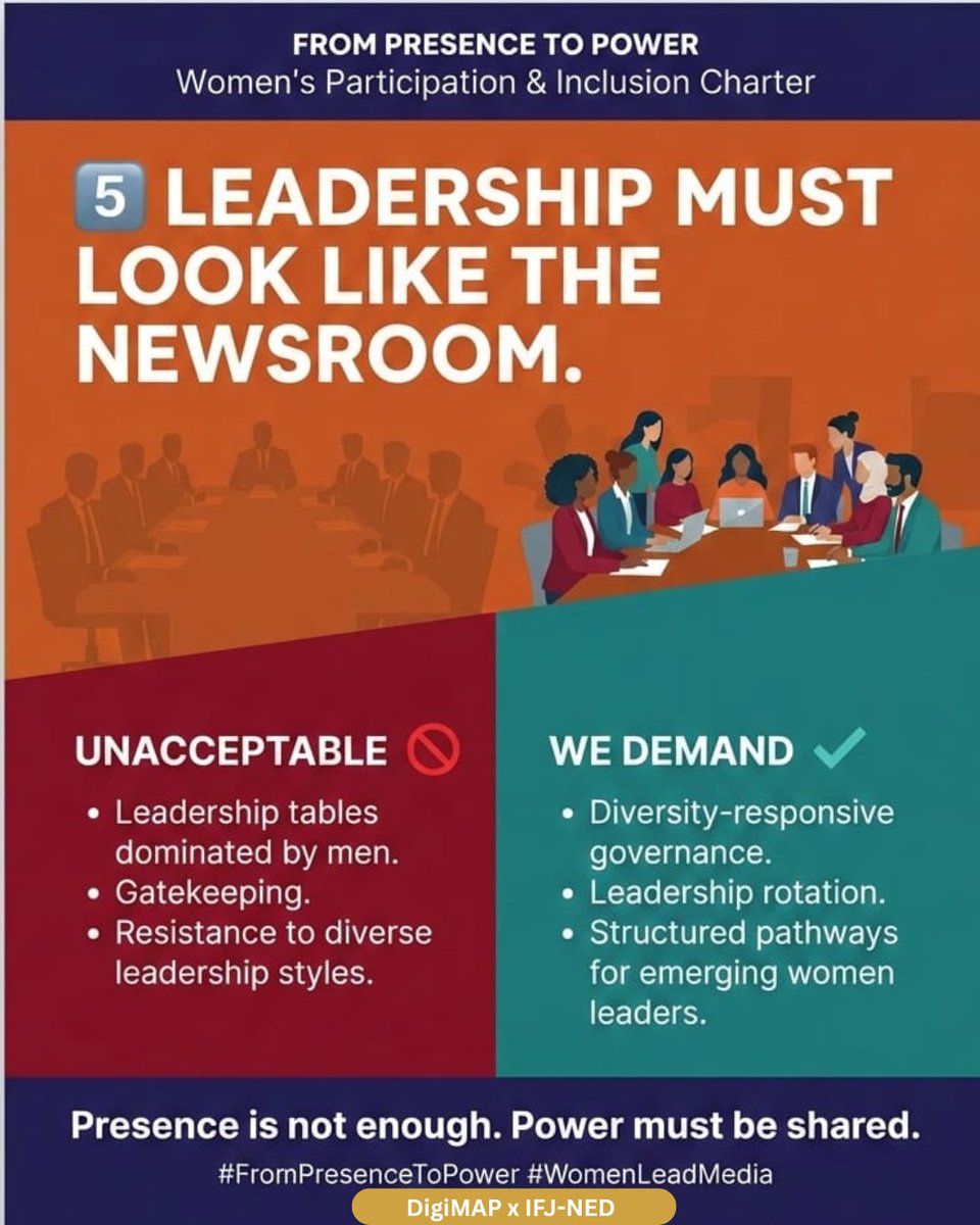 digimappk's tweet photo. Women’s leadership must integrate innovation, monetisation, and digital growth.

#FromPresenceToPower #WomenLeadership #DigiMAP #IFJ #NED https://t.co/8netZI2IMc