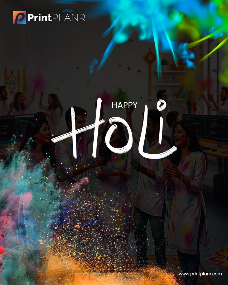 PrintPLANR's tweet photo. This #Holi, let’s add more colour to creativity, collaboration, and growth.

May your year be filled with vibrant ideas, seamless workflows, and successful print journeys.

Team PrintPLANR wishes you a joyful and prosperous Holi!

#HappyHoli #HoliFestival #FestivalOfColors https://t.co/5JRxYdXCa8