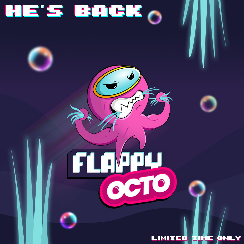 Octo8gaming's tweet photo. Gm Octonauts!

Flappy is back... for a limited time only 👀

Play now! https://t.co/DvMmT2PXOJ