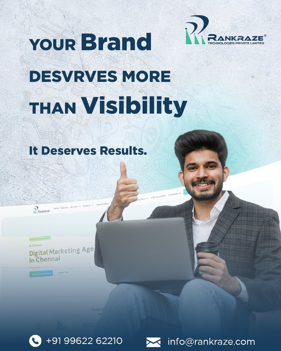 RankRaze's tweet photo. At Rankraze Technologies, we help businesses grow with data-driven SEO, high-converting Meta &amp; Google Ads, powerful social media strategies, and result-oriented digital campaigns.

📞 +91 99622 62210
📩 info@rankraze.com

#Rankraze #DigitalMarketingAgency https://t.co/BMOnKgAaaZ